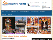 Tablet Screenshot of kailashtourpackage.com